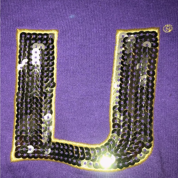 Ladies Purple “LSU” Cardigan - Picture 6 of 11